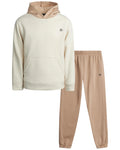 RBX Boys Active Sweatsuit Set - 2 Piece Performance Fleece Pullover Hoodie Sweatshirt and Jogger Sweatpants (Sizes: 2T-12) Size 3T Bone Heather