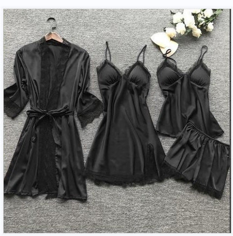 Summer Sexy Women's Loungewear Pajama Set (4 Pieces)