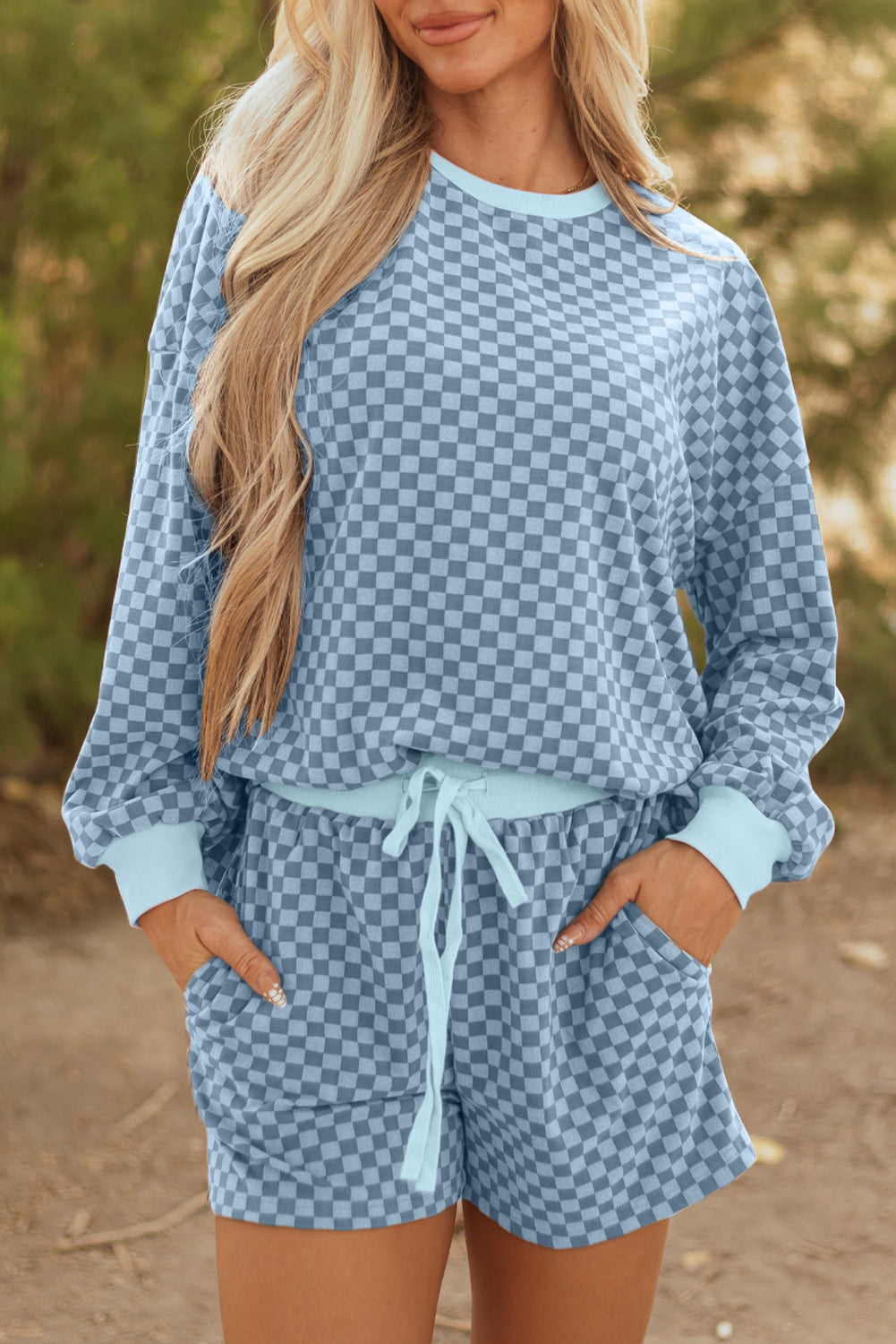 Reese and Shorts Set Long Sleeve Top