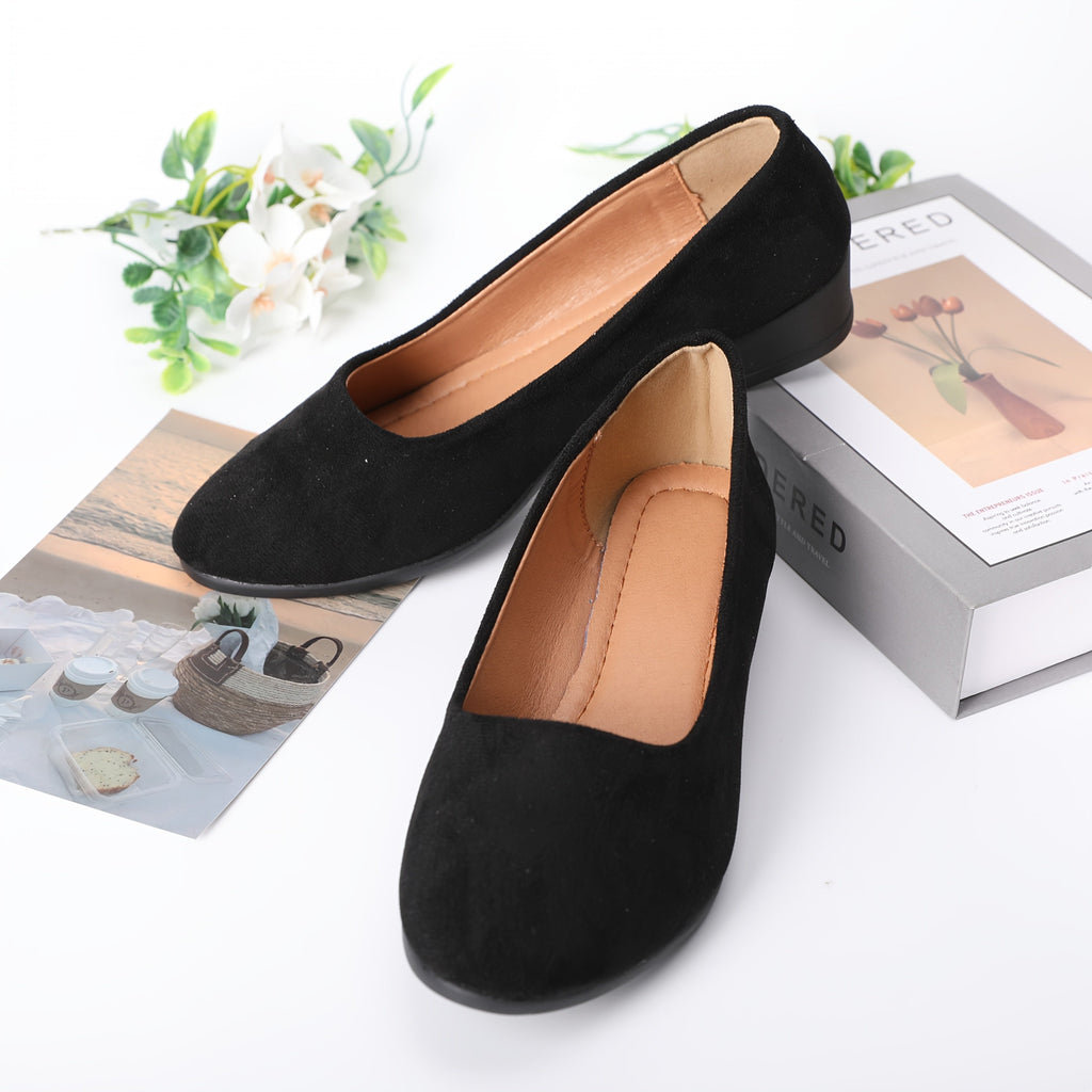 Elegant Black Comfort  Style Slip On Loafers