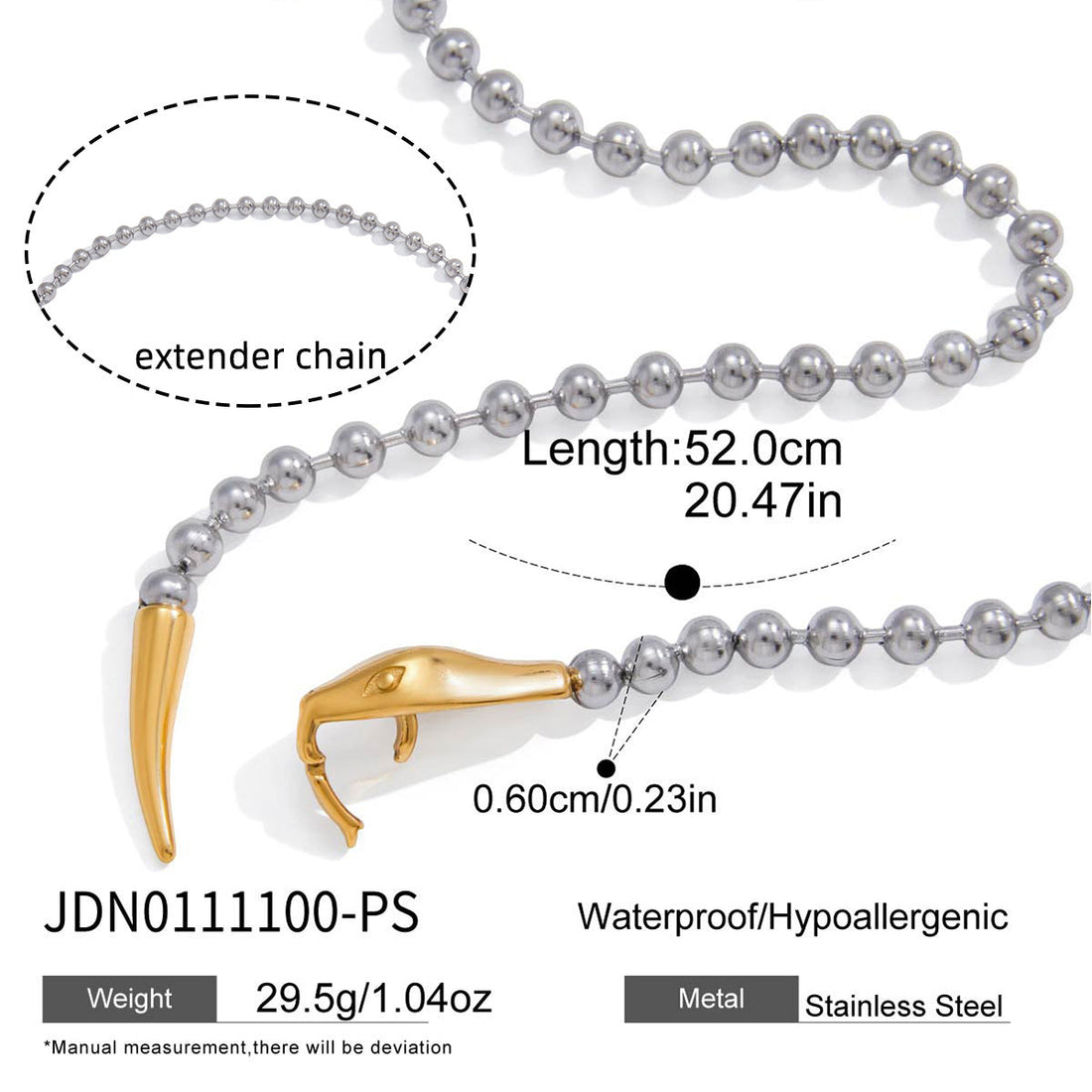 Snake Y Necklace and Matching Earring Jewelry Set
