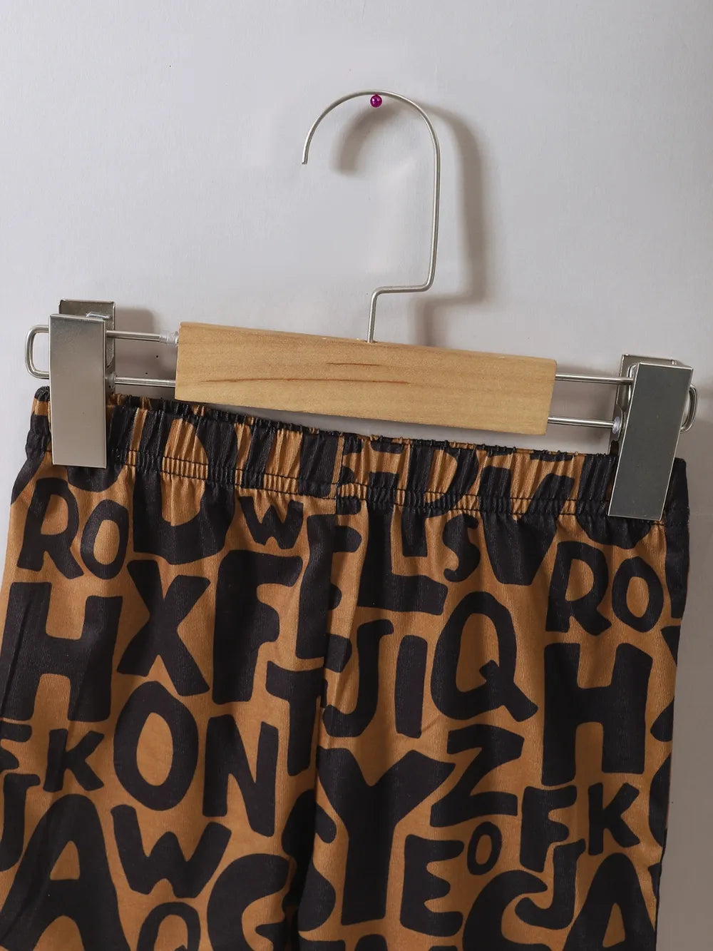 Children's Teddy Bear Round Neck Top and Pants Set