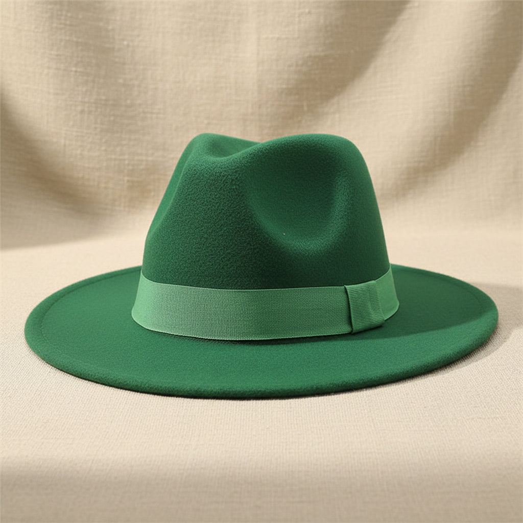 Wide Brim Bell Crown Felt Hat – Unisex Minimalist Sun Hat