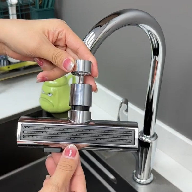 Modern 3-in-1 Waterfall Kitchen Faucet Attachment with Swivel Head