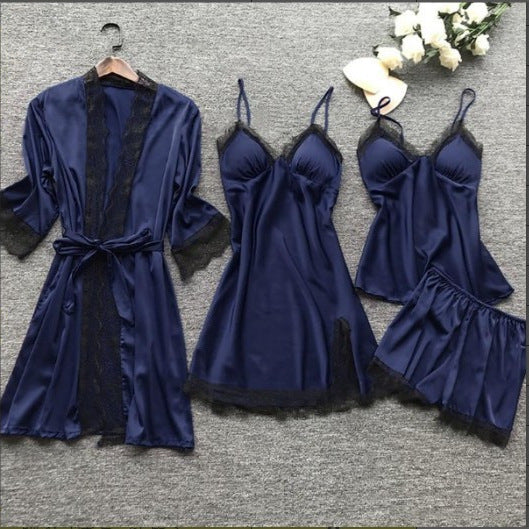 Summer Sexy Women's Loungewear Pajama Set (4 Pieces)
