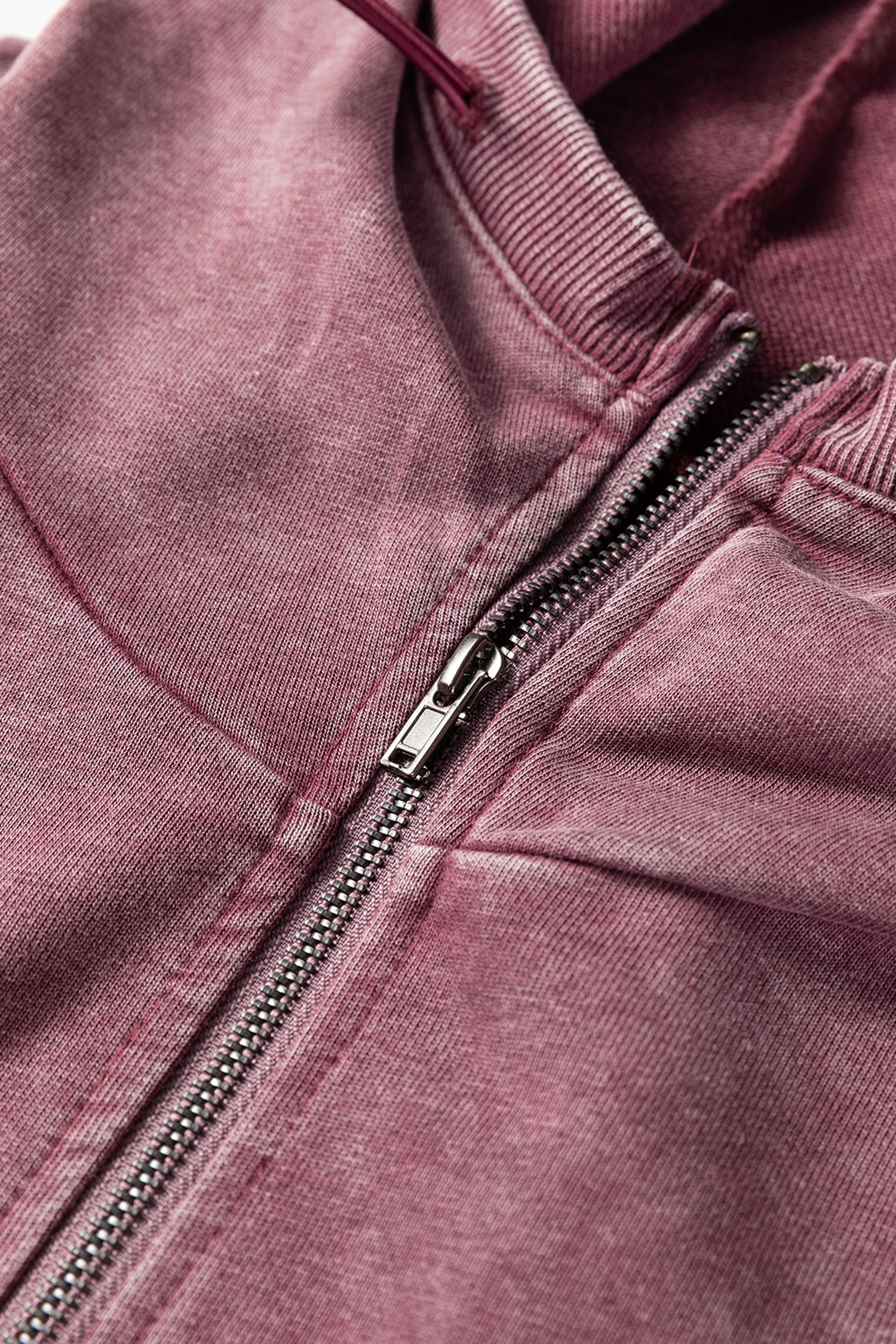 Black Half Zip Kangaroo Pocket Mineral Wash Baggy Hoodie