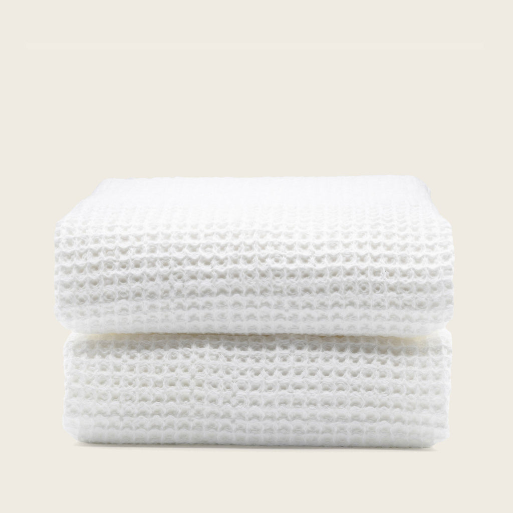 Sedona White Cotton Waffle Weave Bath Towel - Image 5
