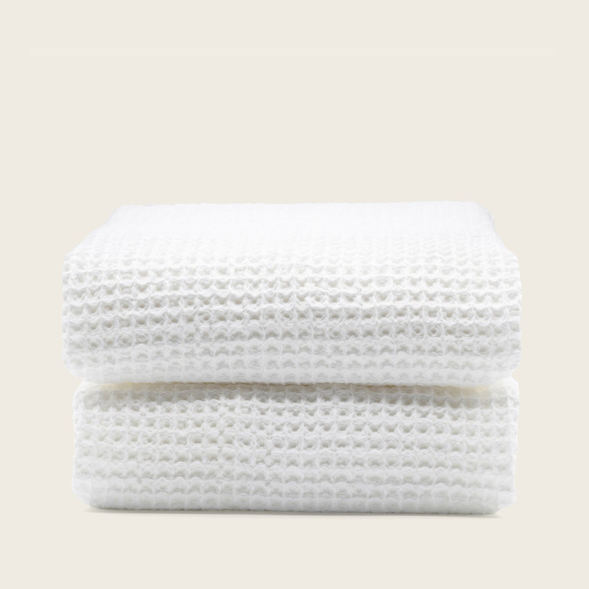 Sedona White Cotton Waffle Weave Bath Towel - Image 5