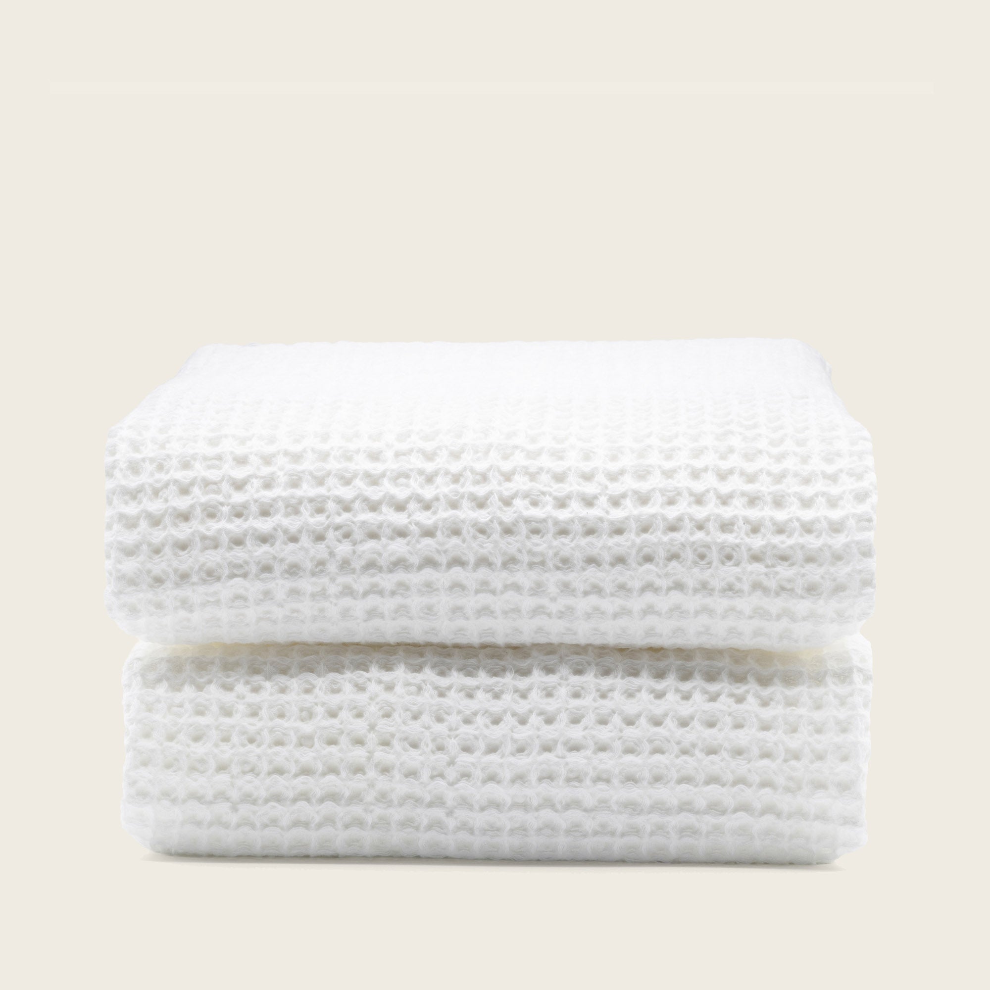 Sedona White Cotton Waffle Weave Bath Towel - Image 5