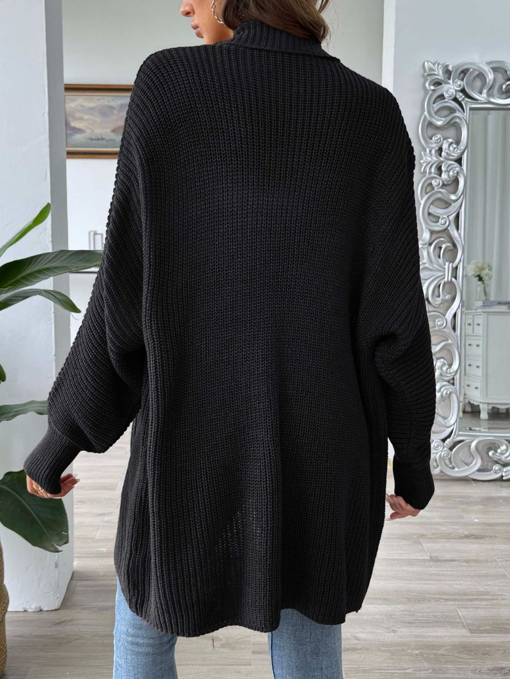 Women's Open Front Long Sleeve Knit Cardigan Lightweight Layer
