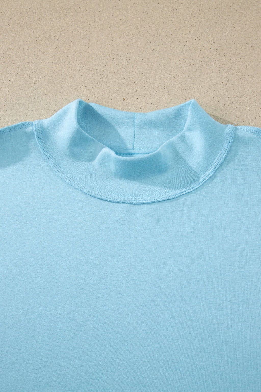 Sasha Seam Mock Neck Oversize Tee and Athletic Shorts Set