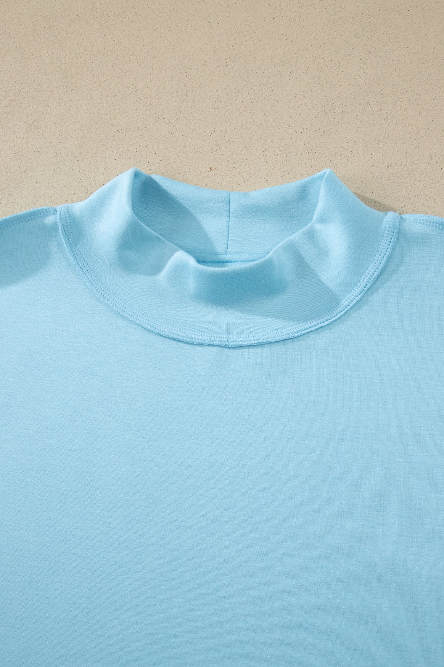 Sasha Seam Mock Neck Oversize Tee and Athletic Shorts Set