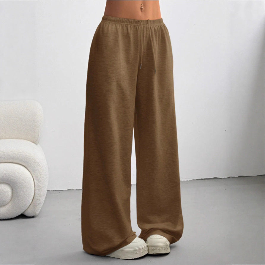 Straight-Leg Drawstring Sweatpants with Elastic Waist - Image 3
