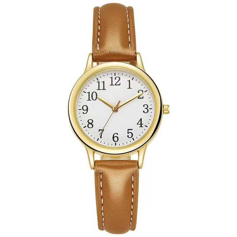 Simple Digital Fashion Alloy Quartz Watch for Women Casual Style