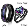Lodi Cross-Border Supply European And American Fashion Rings Peach Heart-Shaped Super Flash Diamond Colorful Zircon Ring Ring Manufacturer