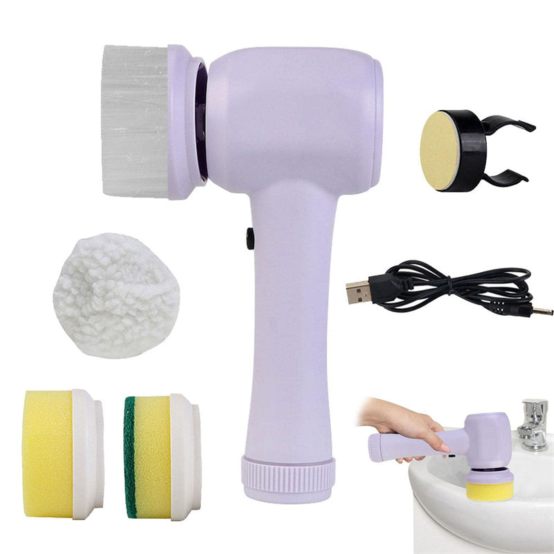 4-in-1 Electric Cordless Spin Scrubber for Deep Home Cleaning