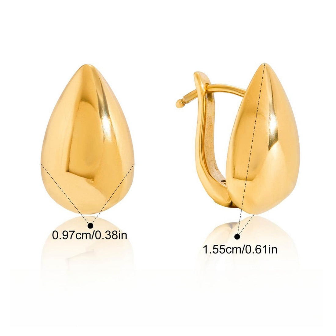 18K Gold Teardrop Earrings - Minimalist Statement Jewelry