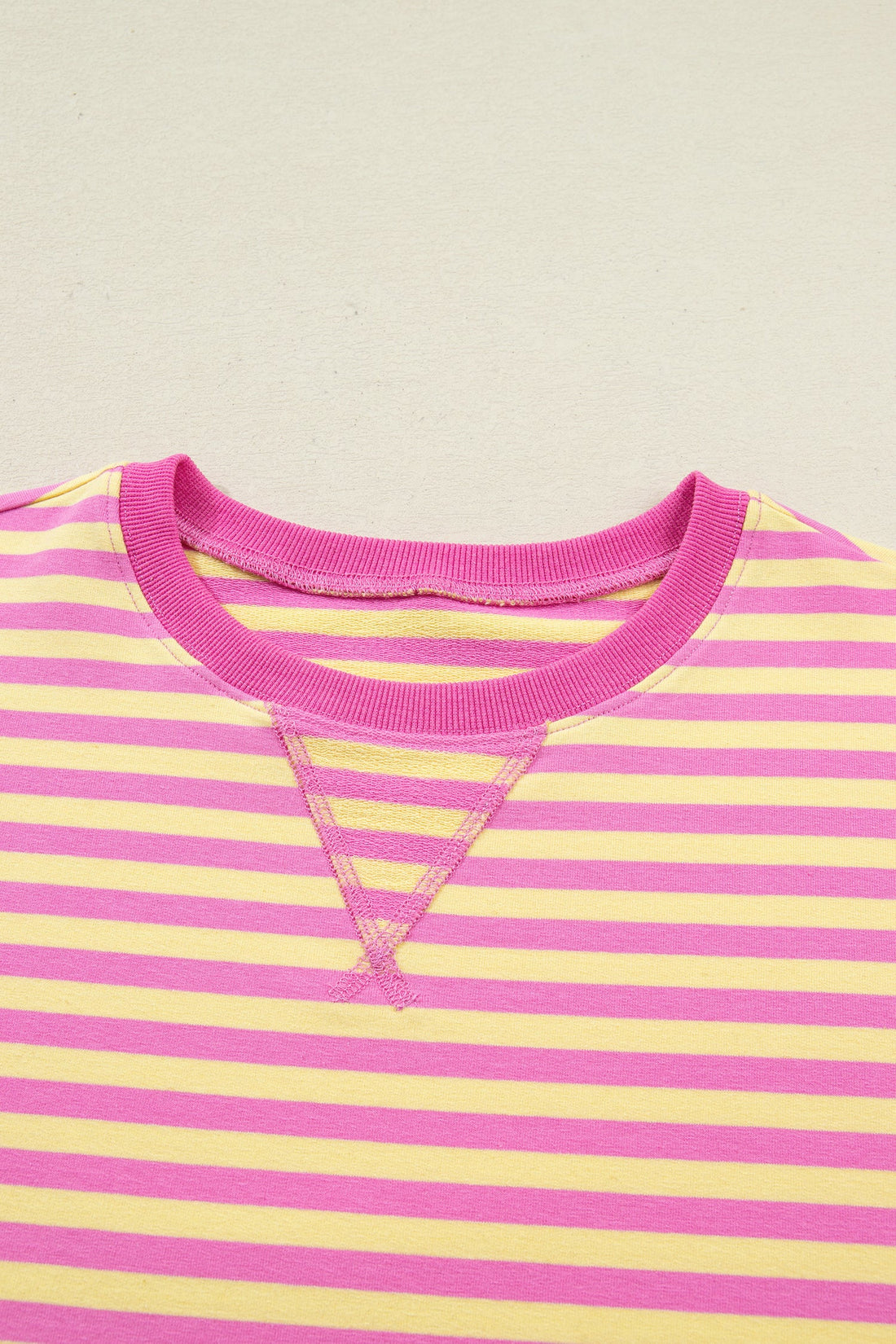 Stripe Terry Knit Top & Shorts Set