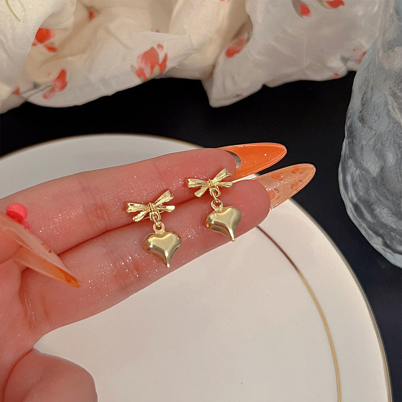 Tiny Heart Gold Earrings - Comfort Fit Sleep-Ready Studs