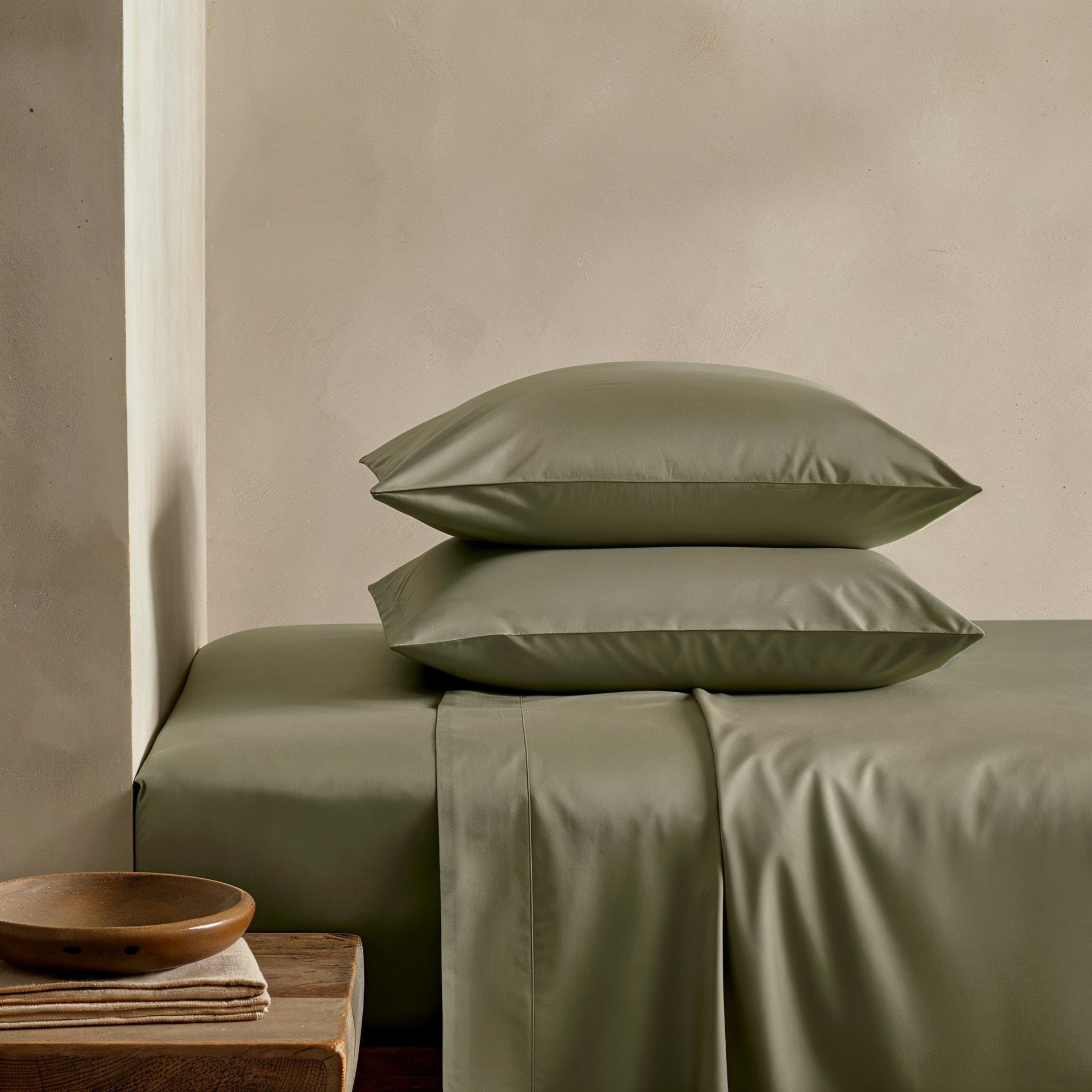 Australian Cotton Sateen Sheet Set in Solid and Stripe - Image 18