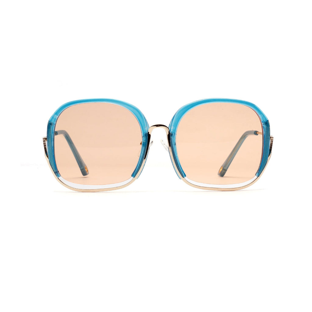 Large Half Frame UV400 Sunglasses – Oversized Fashion Shades