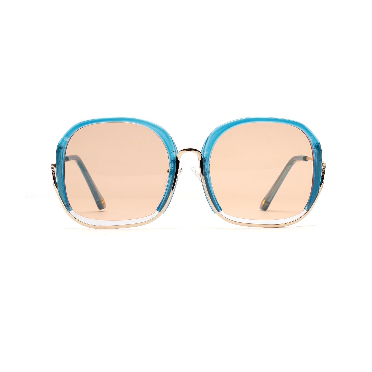 Large Half Frame UV400 Sunglasses – Oversized Fashion Shades