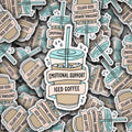 Vinyl Decal - Emotional Support Iced Coffee