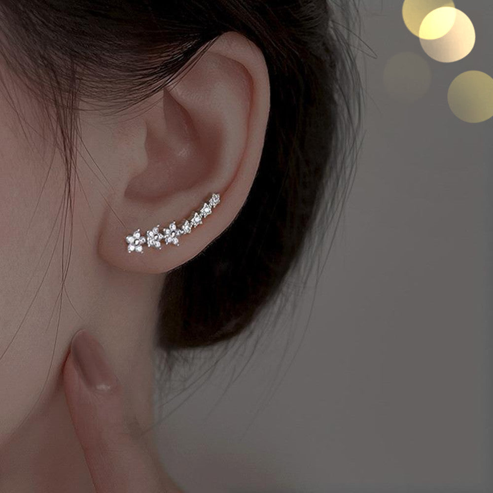 Simple Diamond-studded Star Earrings For Women
