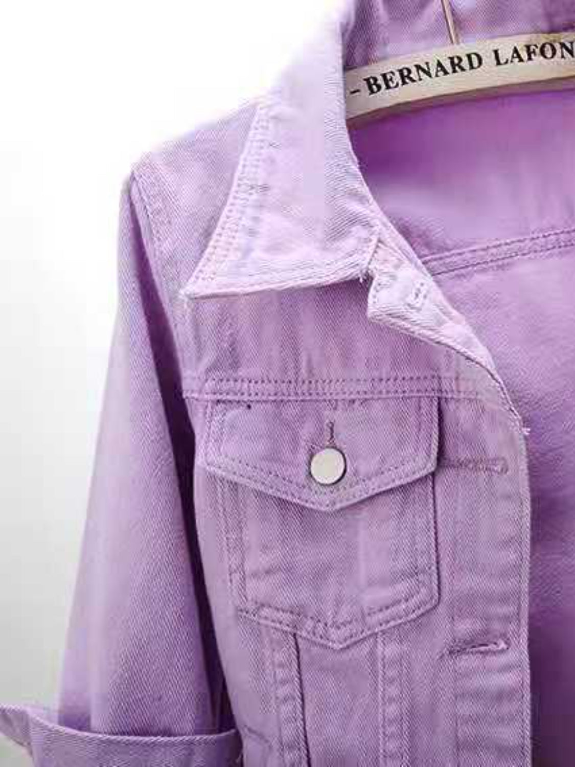 Women's Bright Yellow Cropped Button-Down Trucker Jacket - Image 7
