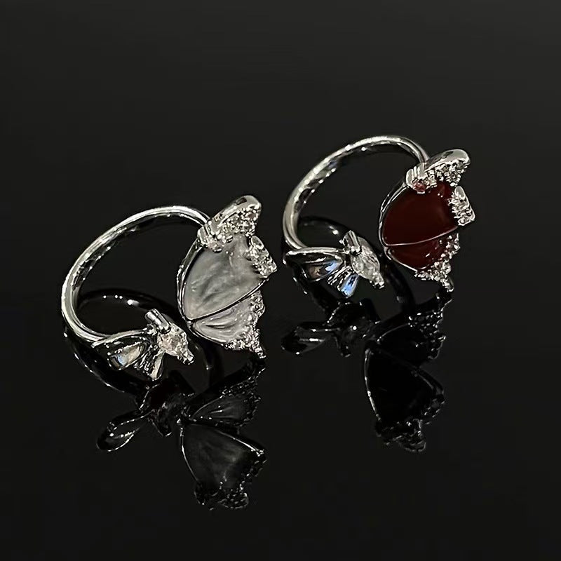 Women Butterfly Open Ring  Niche Design  High Grade Cold Wind Index Finger Jewelry