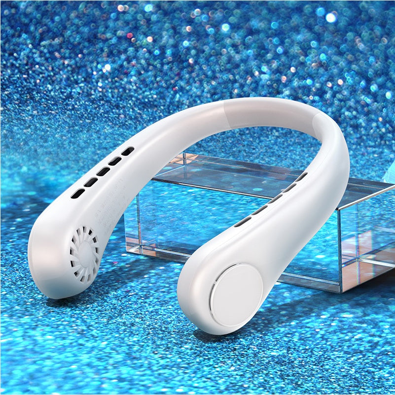 Portable Bladeless Hanging Neck Fan for Kids – Rechargeable Summer Air