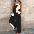 Women's Square Neck Floral Print Sleeveless Casual Jumpsuit - Image 5