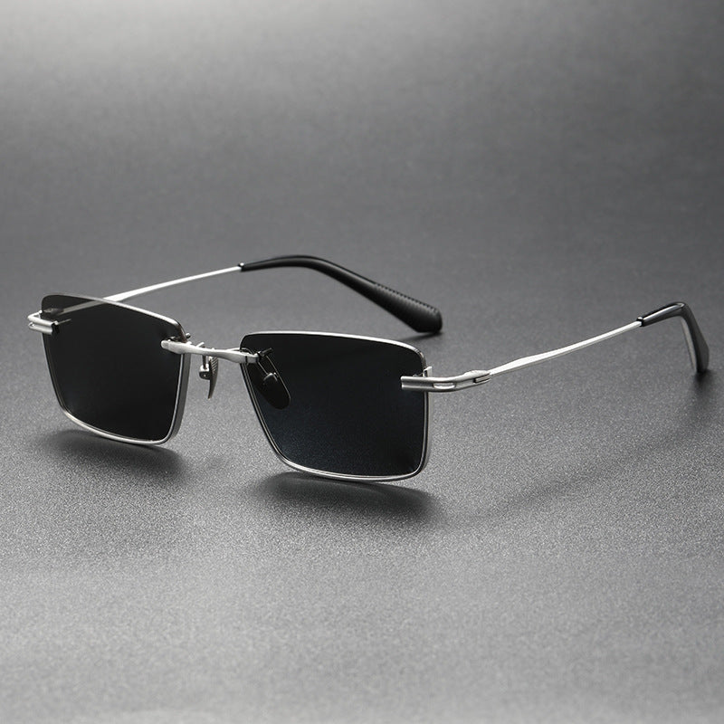 Pure Titanium Polarized Sunglasses Retro British Style Unisex
