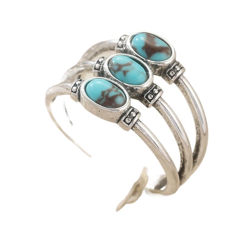 Retro Oval Silver Ring For Women