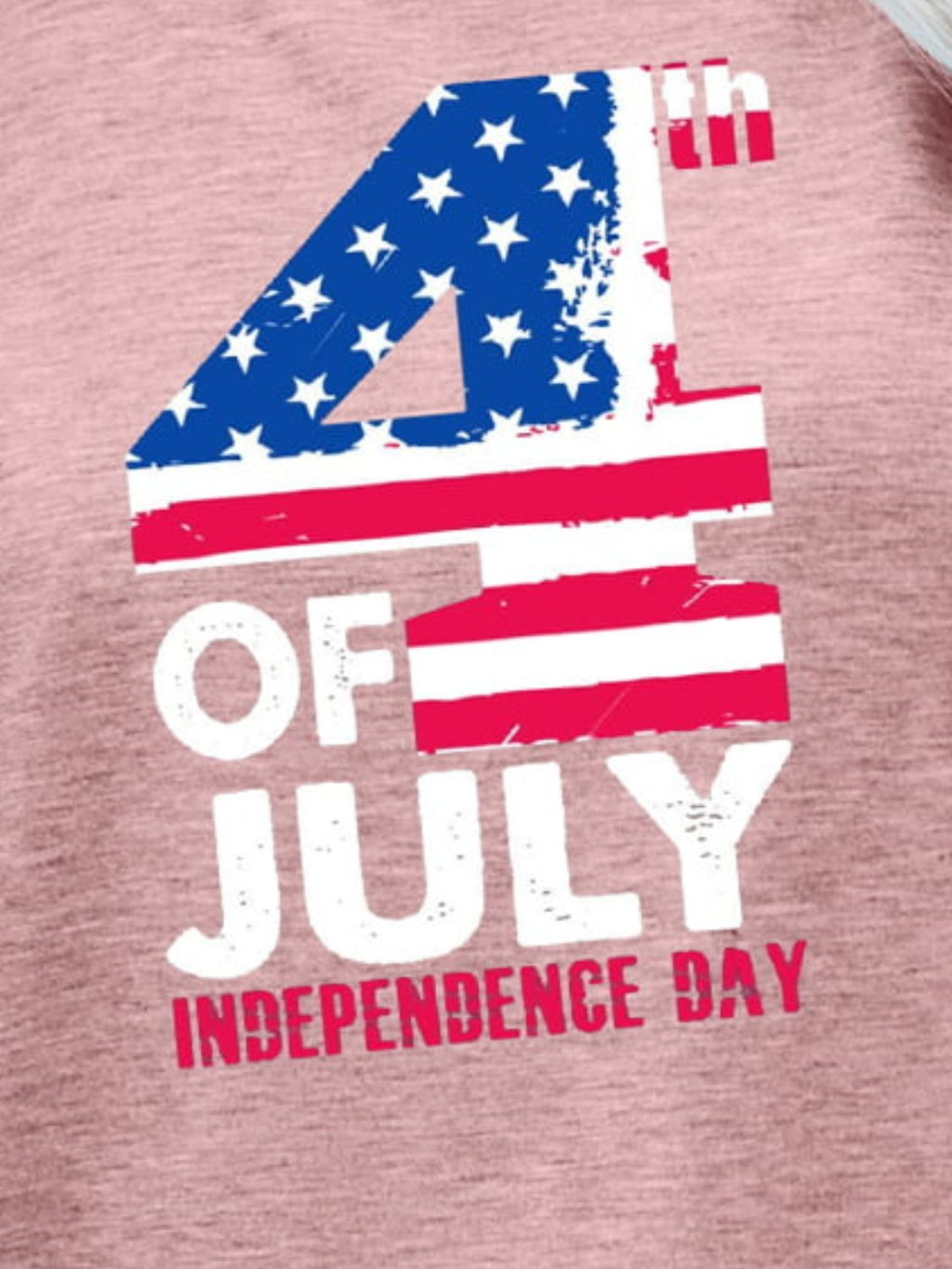 Blue USA Independence Day Graphic Tee for Women - Image 5