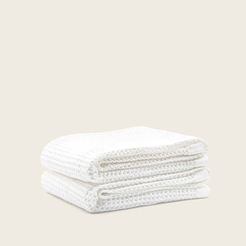 Sedona White Cotton Waffle Weave Bath Towel - Image 17