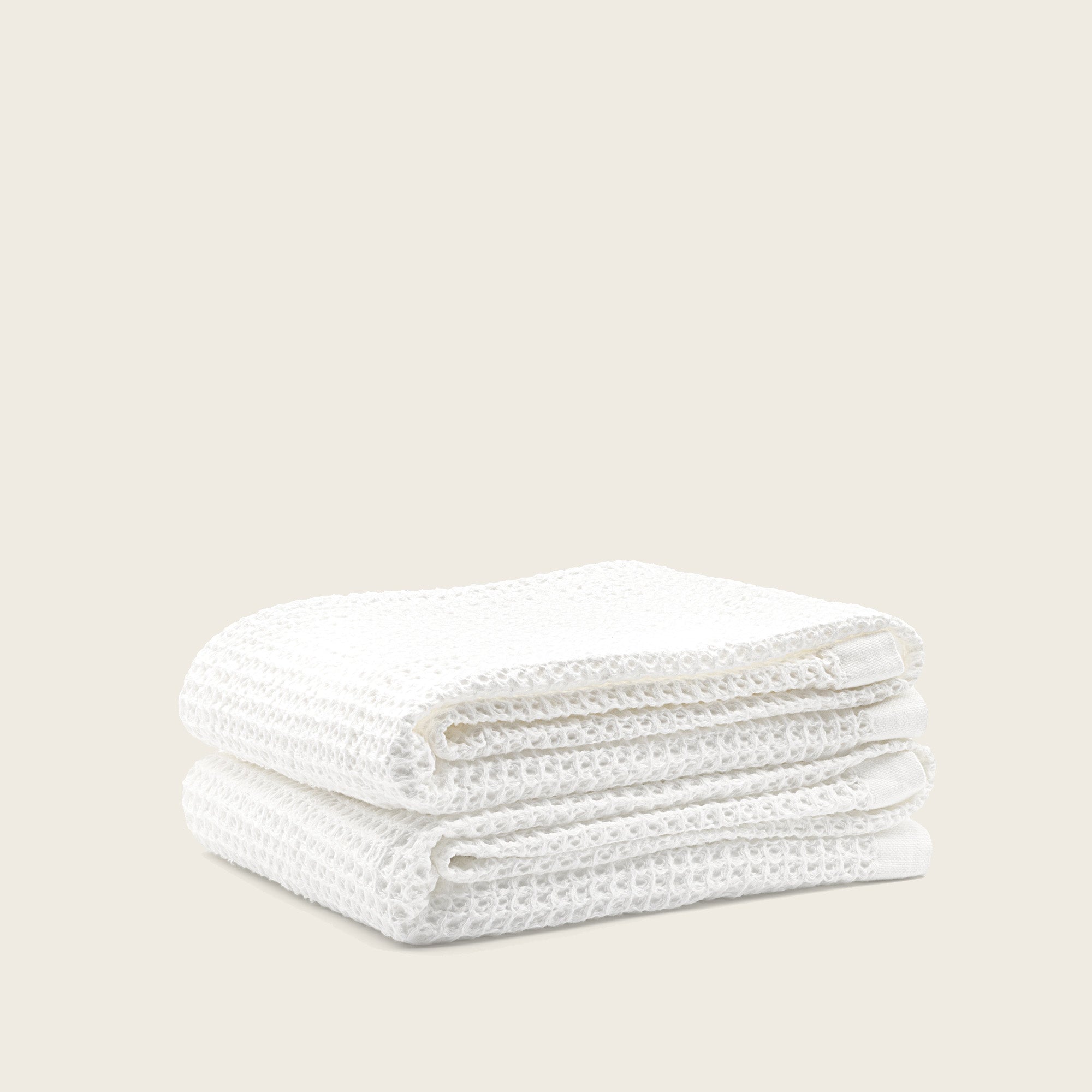 Sedona White Cotton Waffle Weave Bath Towel - Image 17