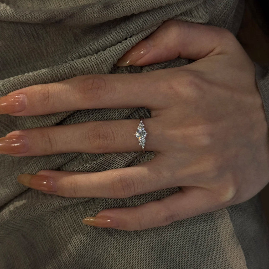 S925 Sterling Silver Berlin Love Letter Zircon Open Ring For Women, Luxury Shiny Zircon, Elegant & Versatile Commute Ring