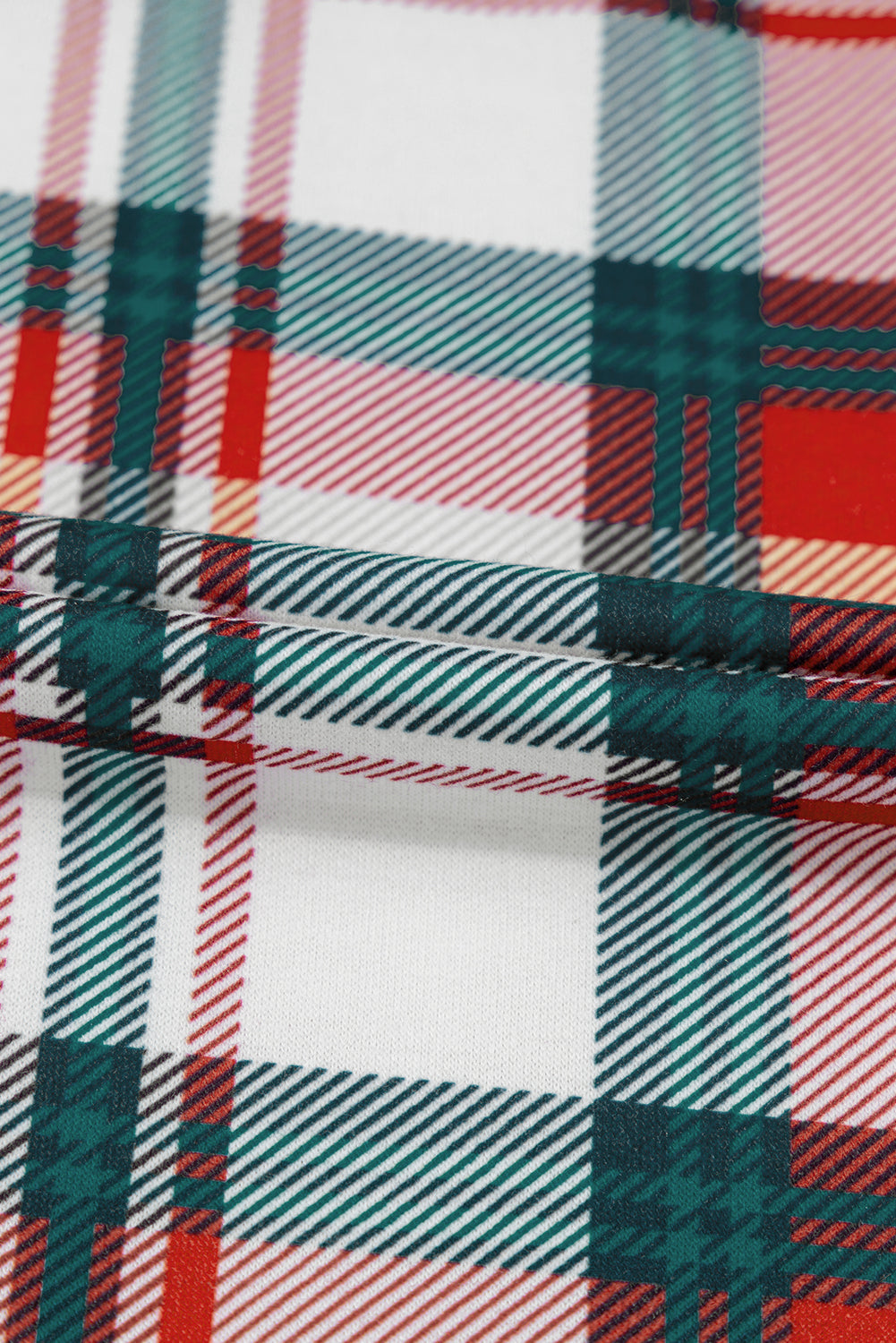 Womens Long Sleeve Plaid Pajama Set Festive Sleepwear - Image 3