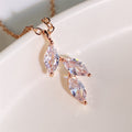 RAKOL European And American-style Light Luxury Elegant Horse Eye Pendant Copper Inlaid Zircon Women's Niche Versatile Exquisite Clavicle Chain Necklace