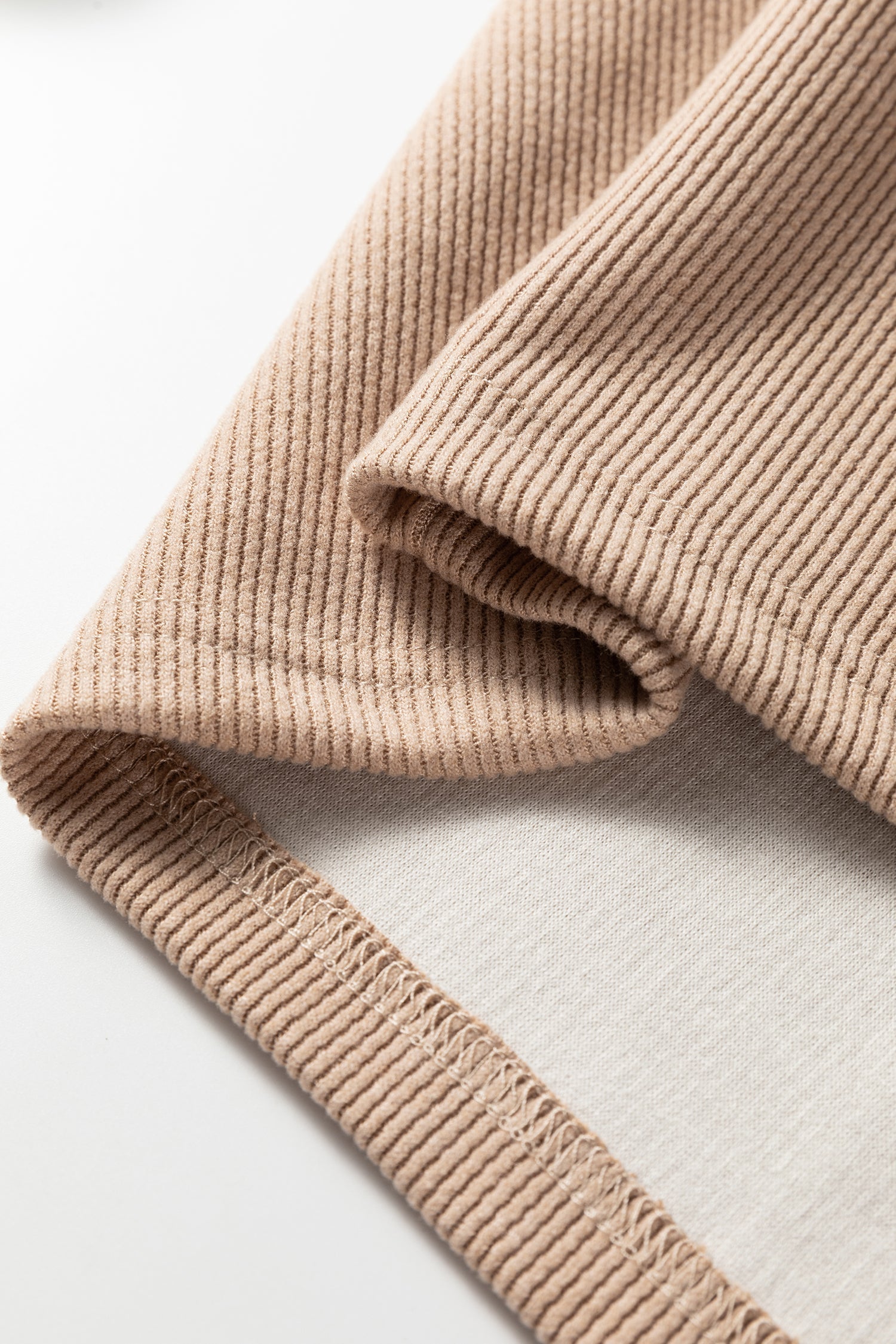 Dark Khaki Thermal Textured Leopard Drawstring Baggy Hoodie