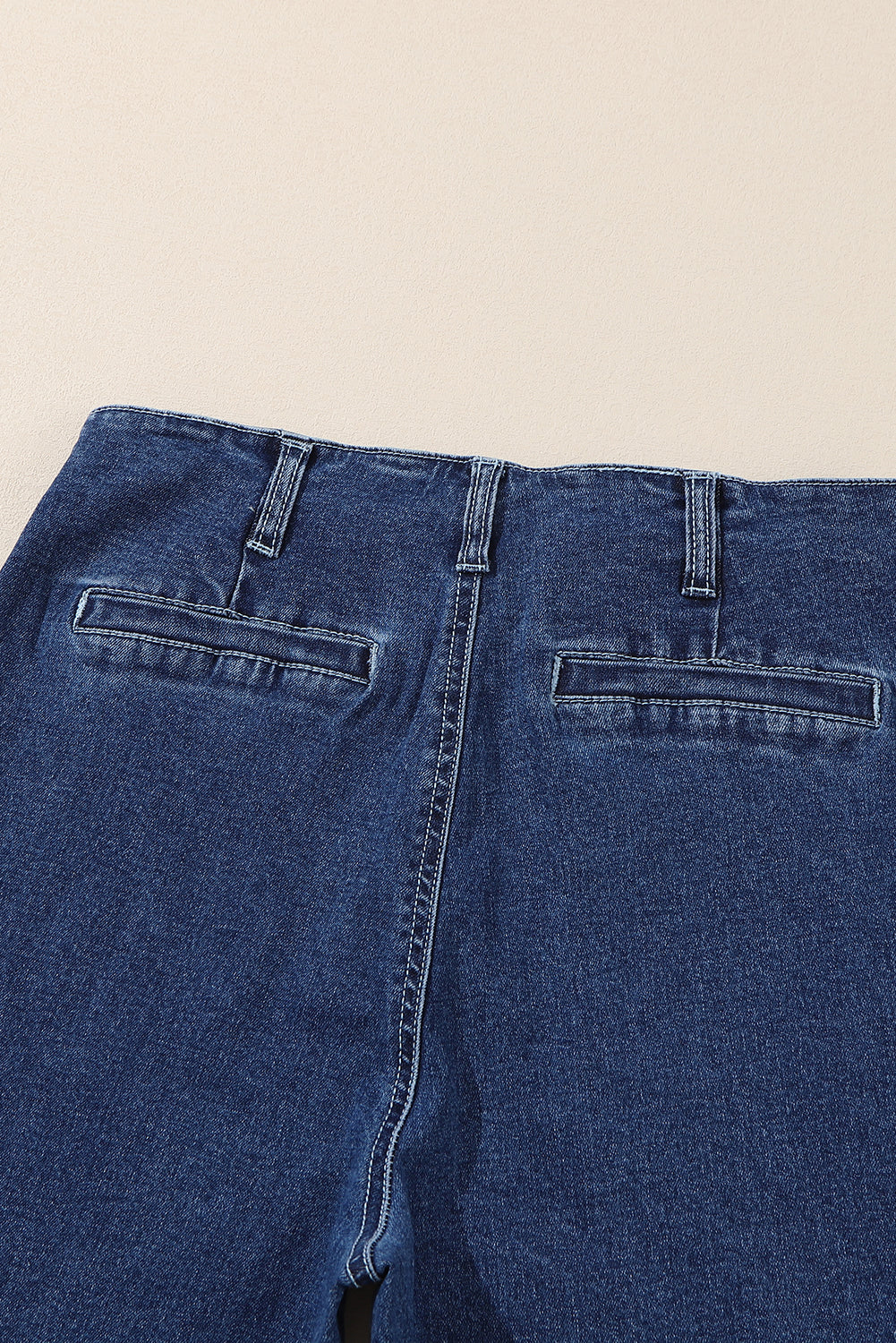 Mckinley Wide Leg Cropped Jeans in Blue - Vintage High Waist Denim