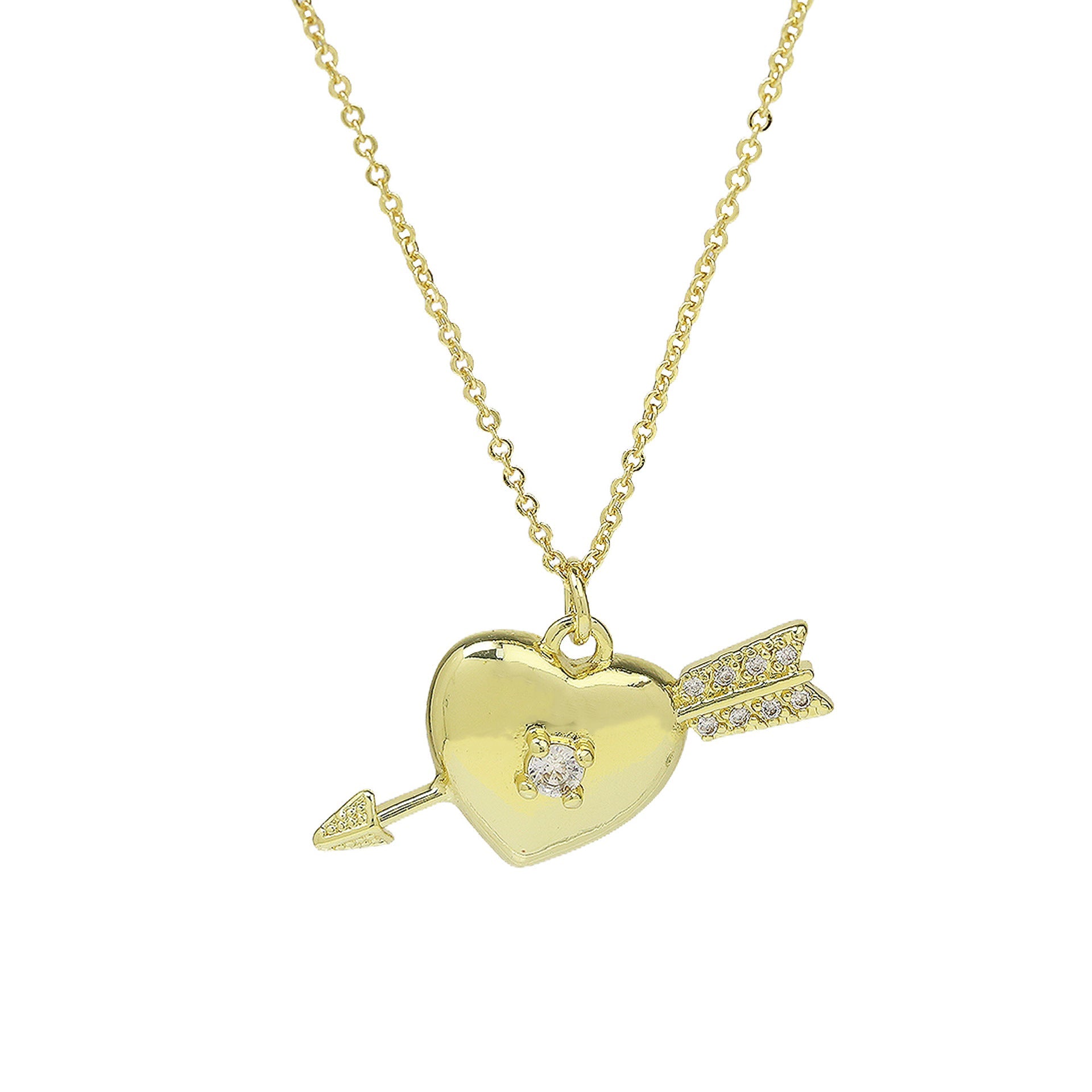 Heart-shaped Fashionable Delicate Clavicle-length Pendant Necklace
