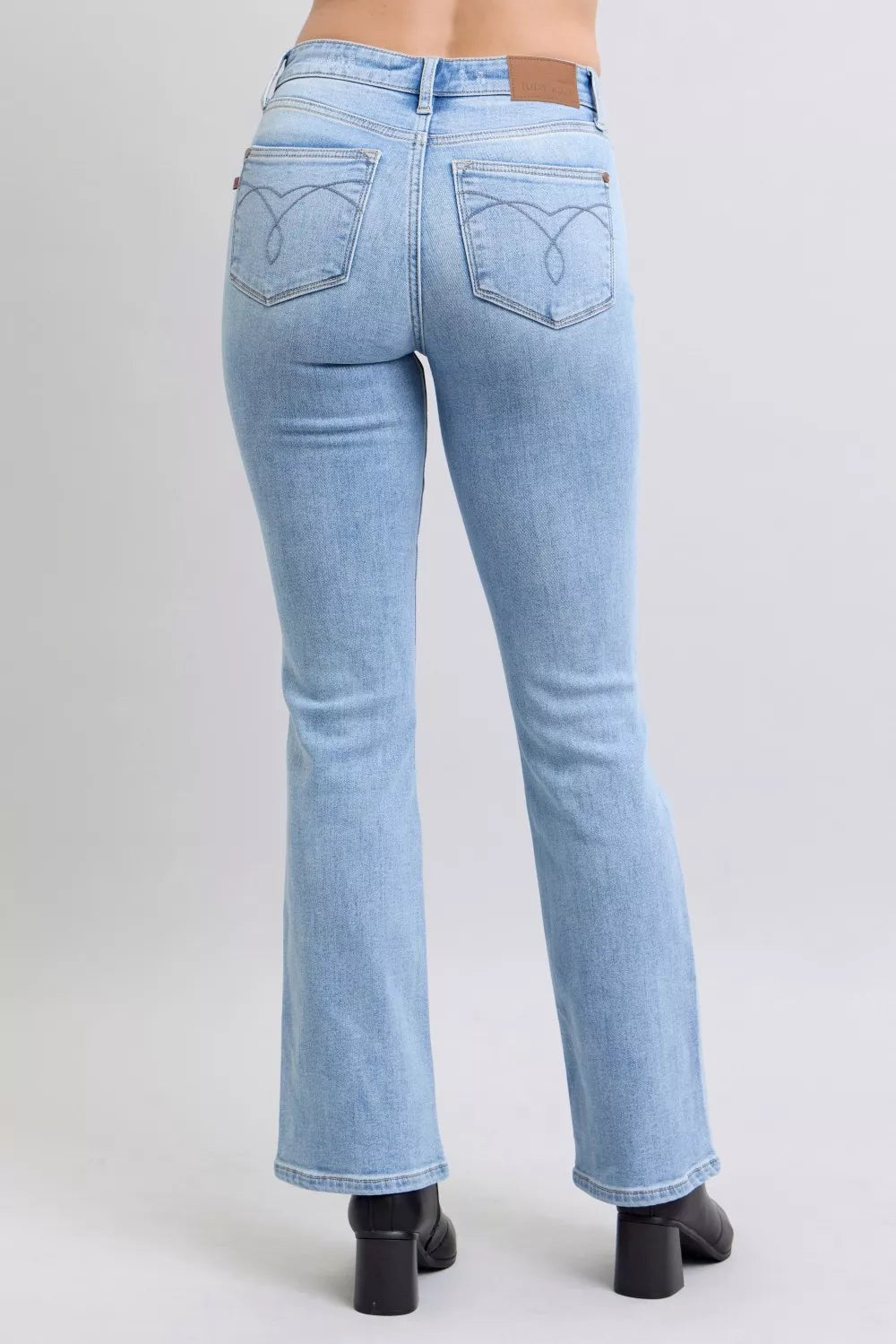 Judy Blue Mid Rise Thermal Bootcut Jeans | Cozy Winter Denim