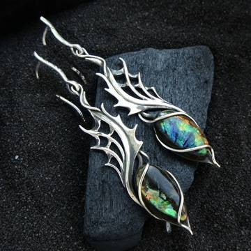 European And American Style Fashionable Retro Waterdrop Pendant Earrings