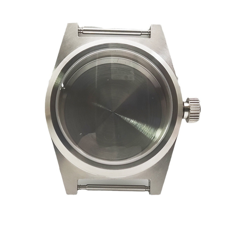 Glass Brushed Stainless Steel Case Fashion