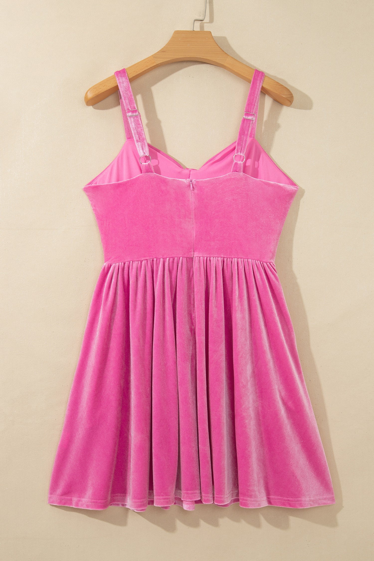 Solid Velvet Sweetheart Neck Sleeveless Mini Dress