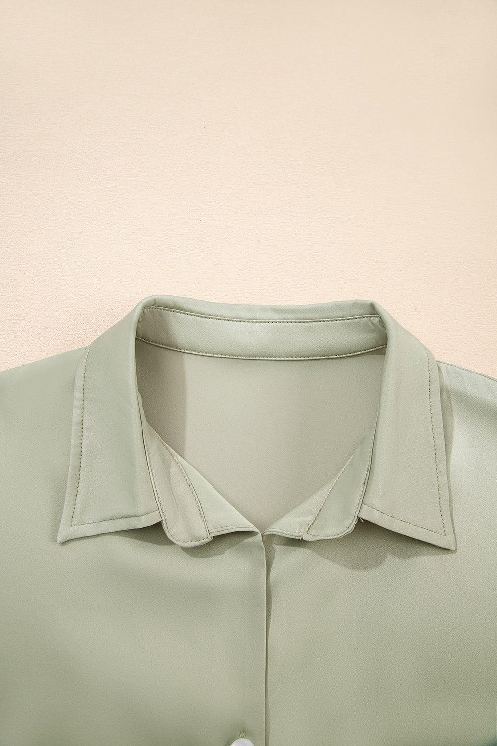 Laurel Green Buttoned Collar Shift Mini Dress