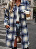 Women’s Plaid Flannel Shacket and Distressed Denim Shorts Set - Image 5