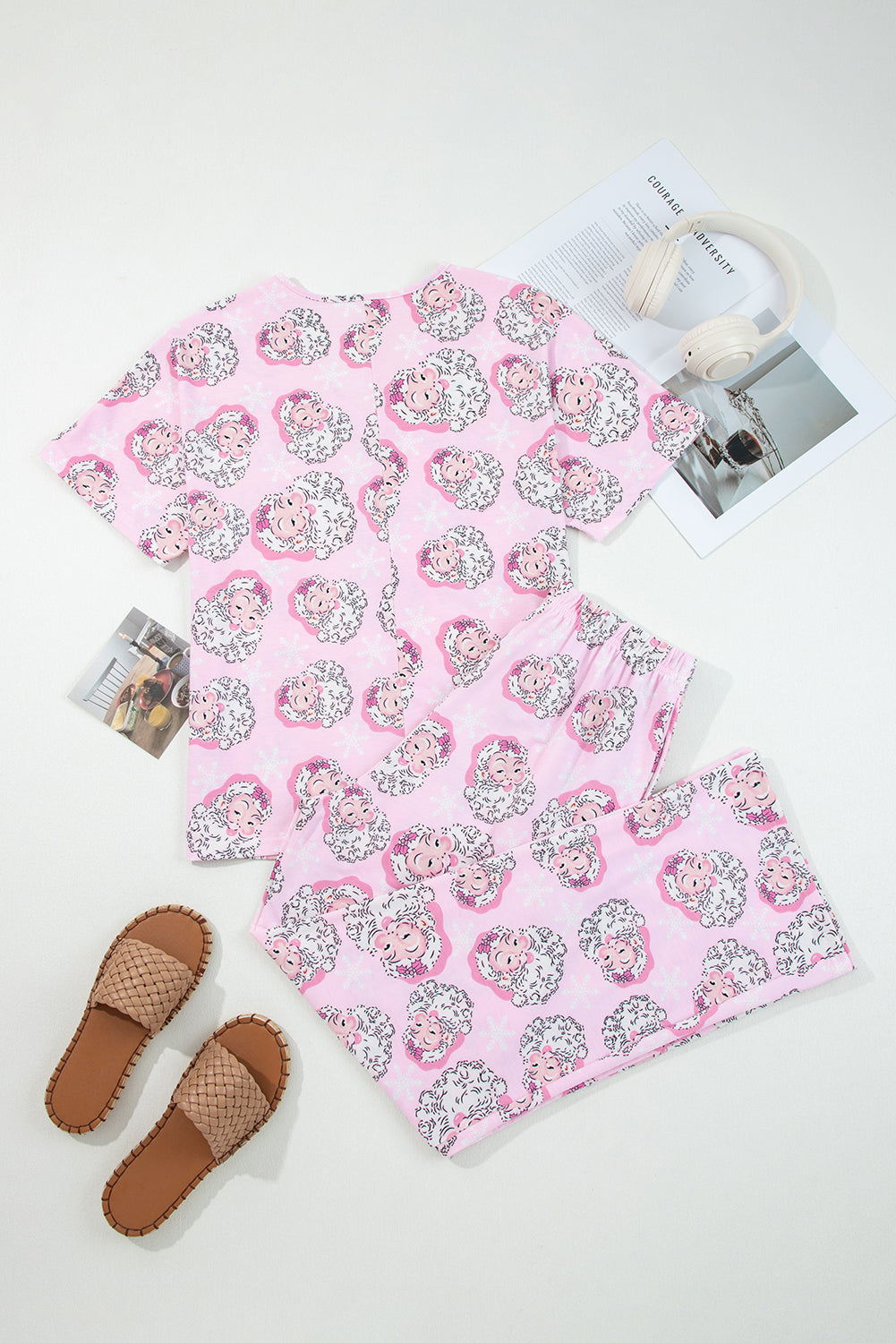 Christmas Santa Claus Tee & Pants Pajama Set